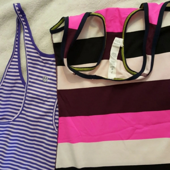 Striped Racerback Tank Tops - Picture 3 of 7